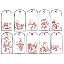 Stickserie ITH - Anhänger Xmas Tangles 2